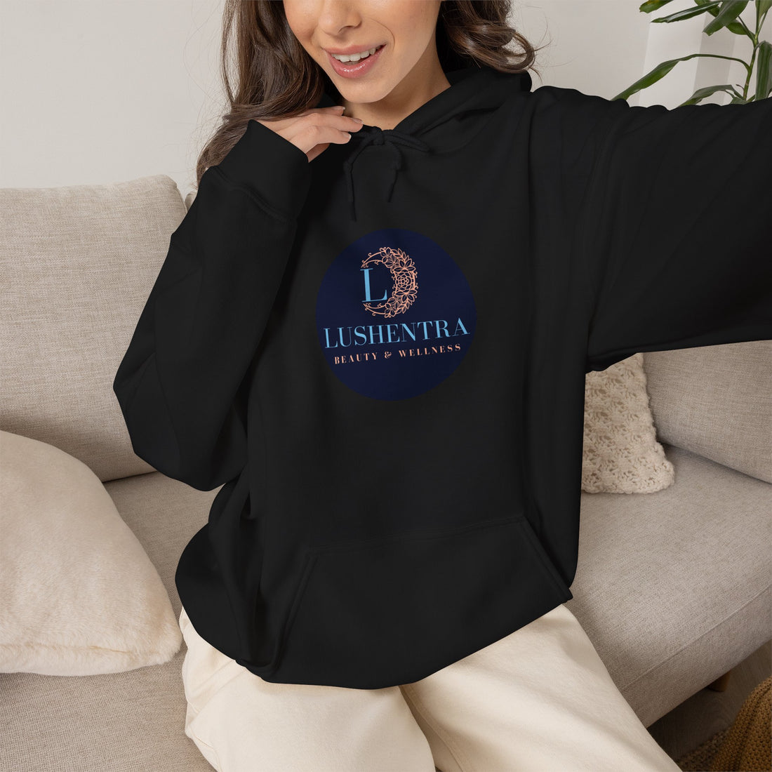 Hoodie — Lushentra Beauty & Skincare Logo Pullover