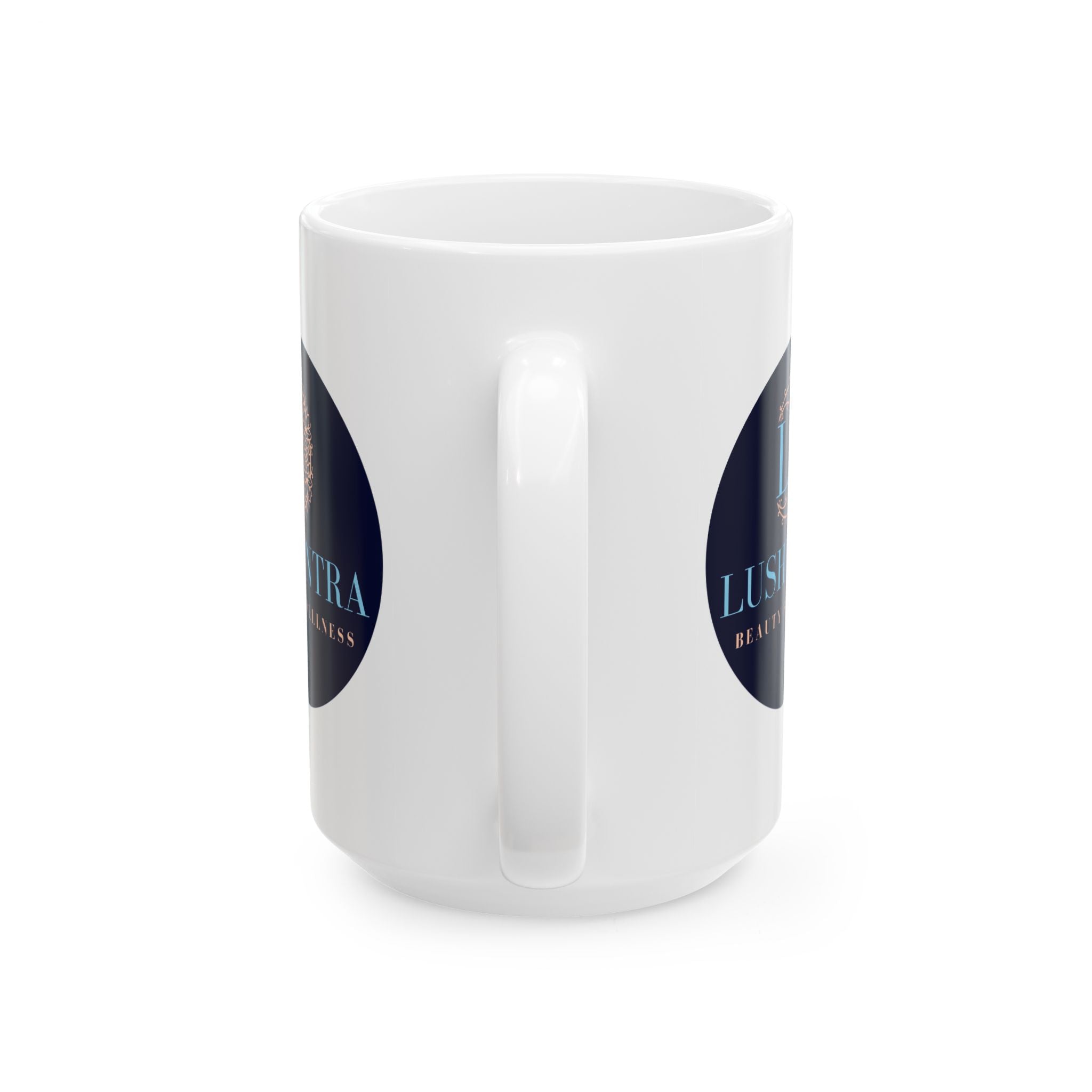 Ceramic Mug — LUSHENTRA Logo Coffee Cup (11oz, 15oz)