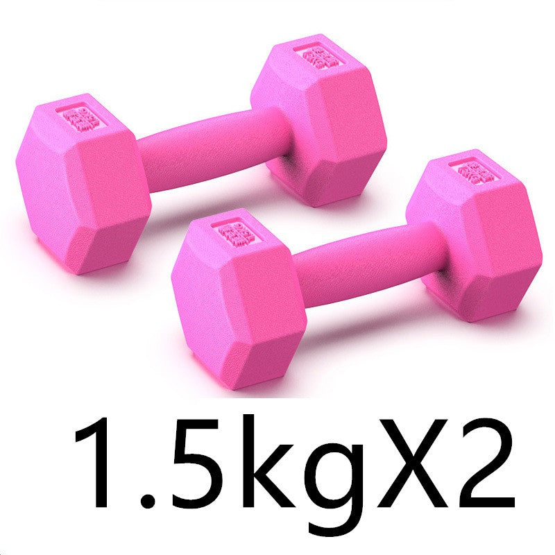 Rubber Coated Dumbbells Arm Muscle Training Home Fitness Equipment Set