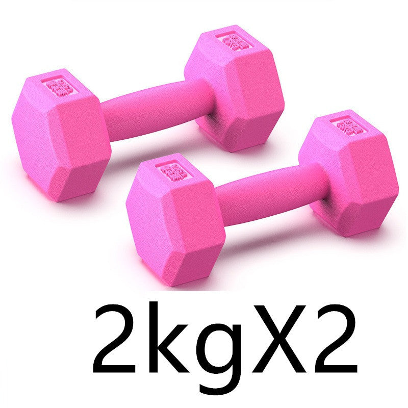 Rubber Coated Dumbbells Arm Muscle Training Home Fitness Equipment Set