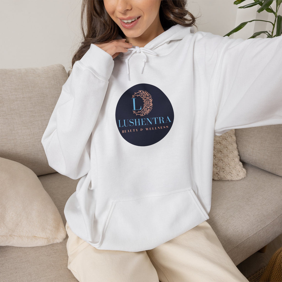 Hoodie — Lushentra Beauty & Skincare Logo Pullover