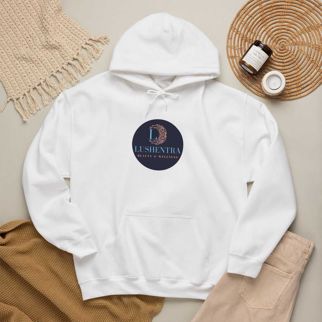 Hoodie — Lushentra Beauty & Skincare Logo Pullover