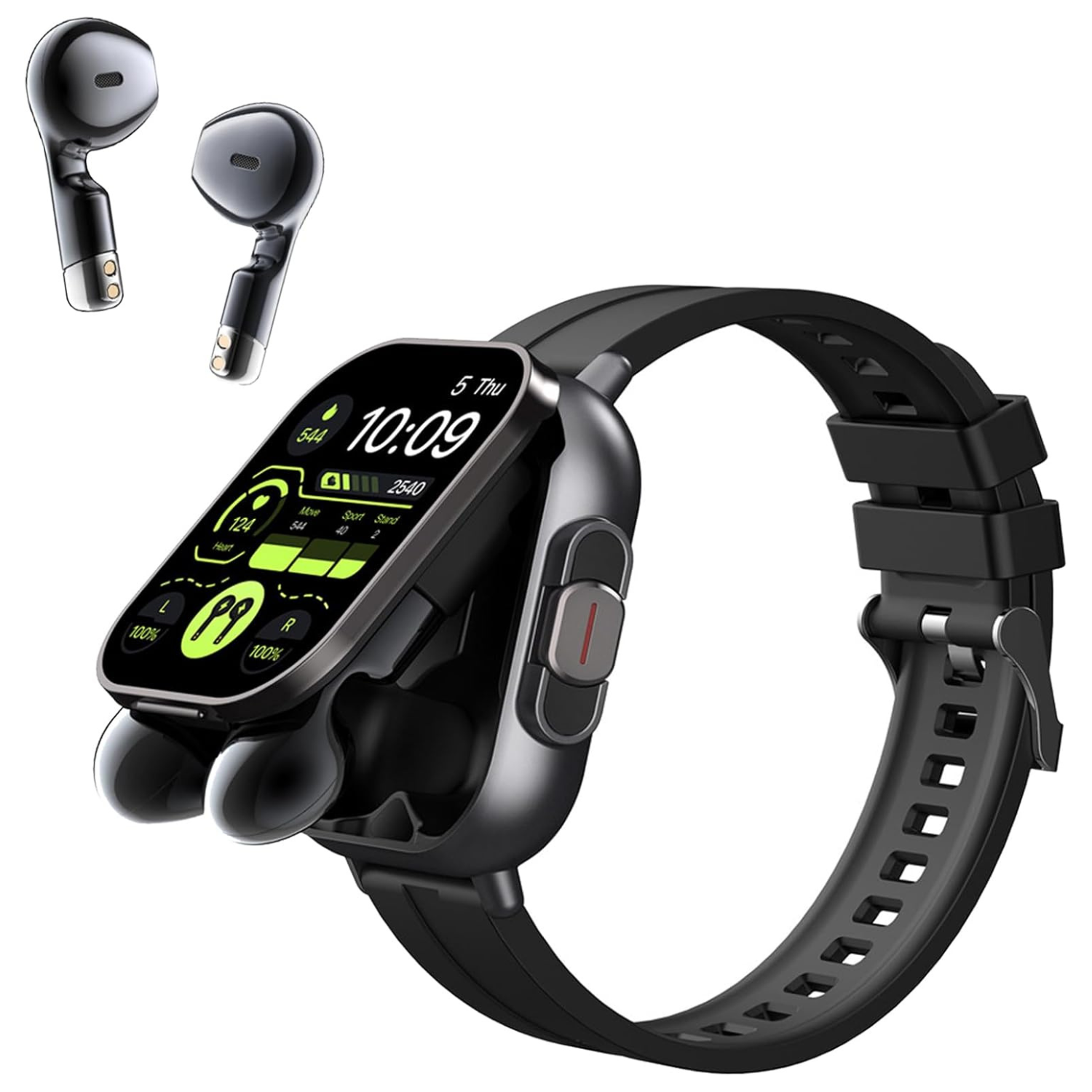 Smartwatch with Earbuds 2 in 1 Fitness Calling Music Device