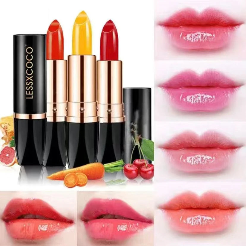 3 Piece Temperature Color Changing Lipstick Waterproof Moisturizing Lip Care