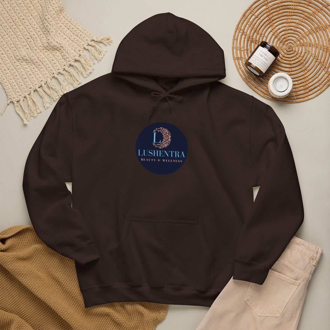 Hoodie — Lushentra Beauty & Skincare Logo Pullover
