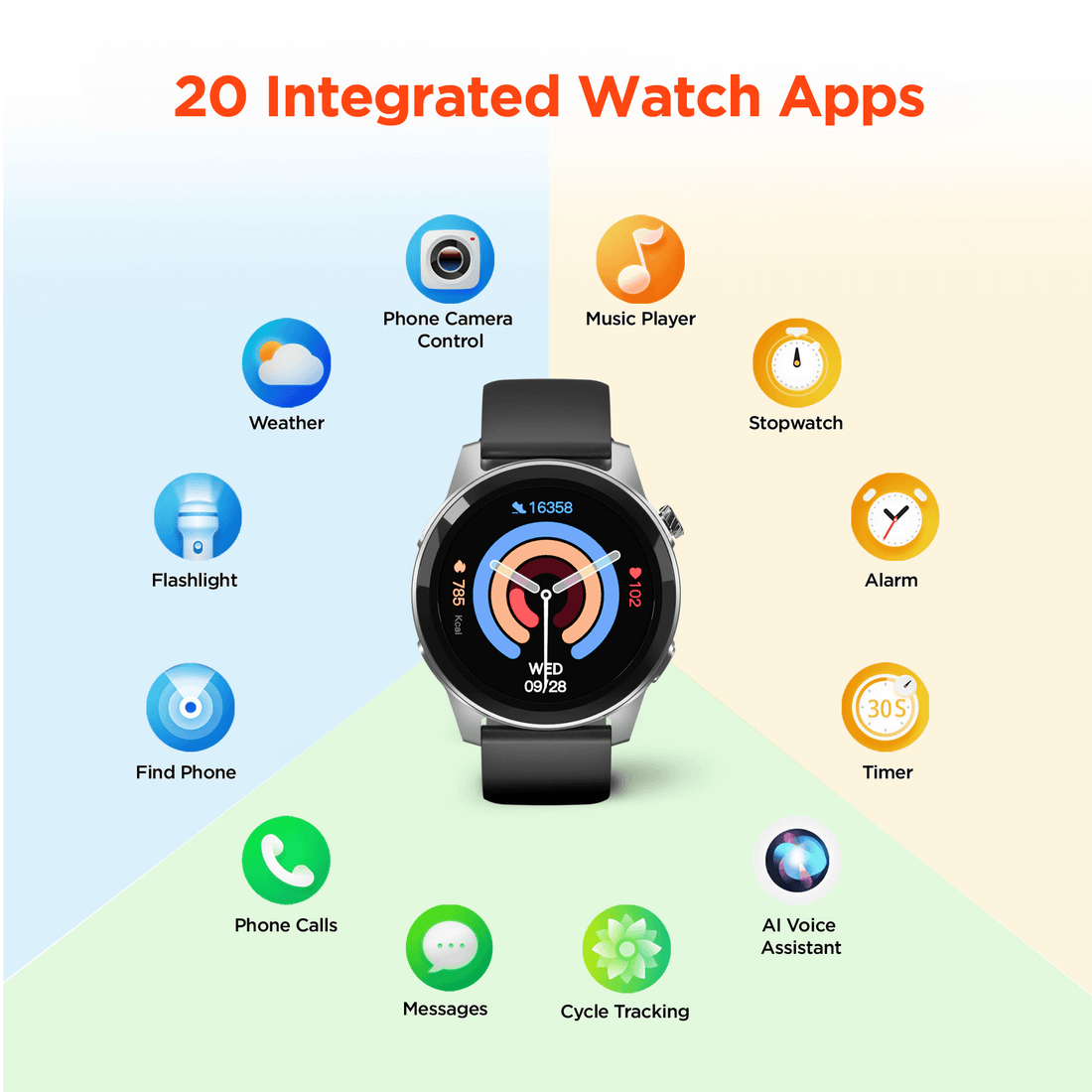 HyperGear SmartWatch Fitness Tracker Heart Rate Sleep Monitor Activity