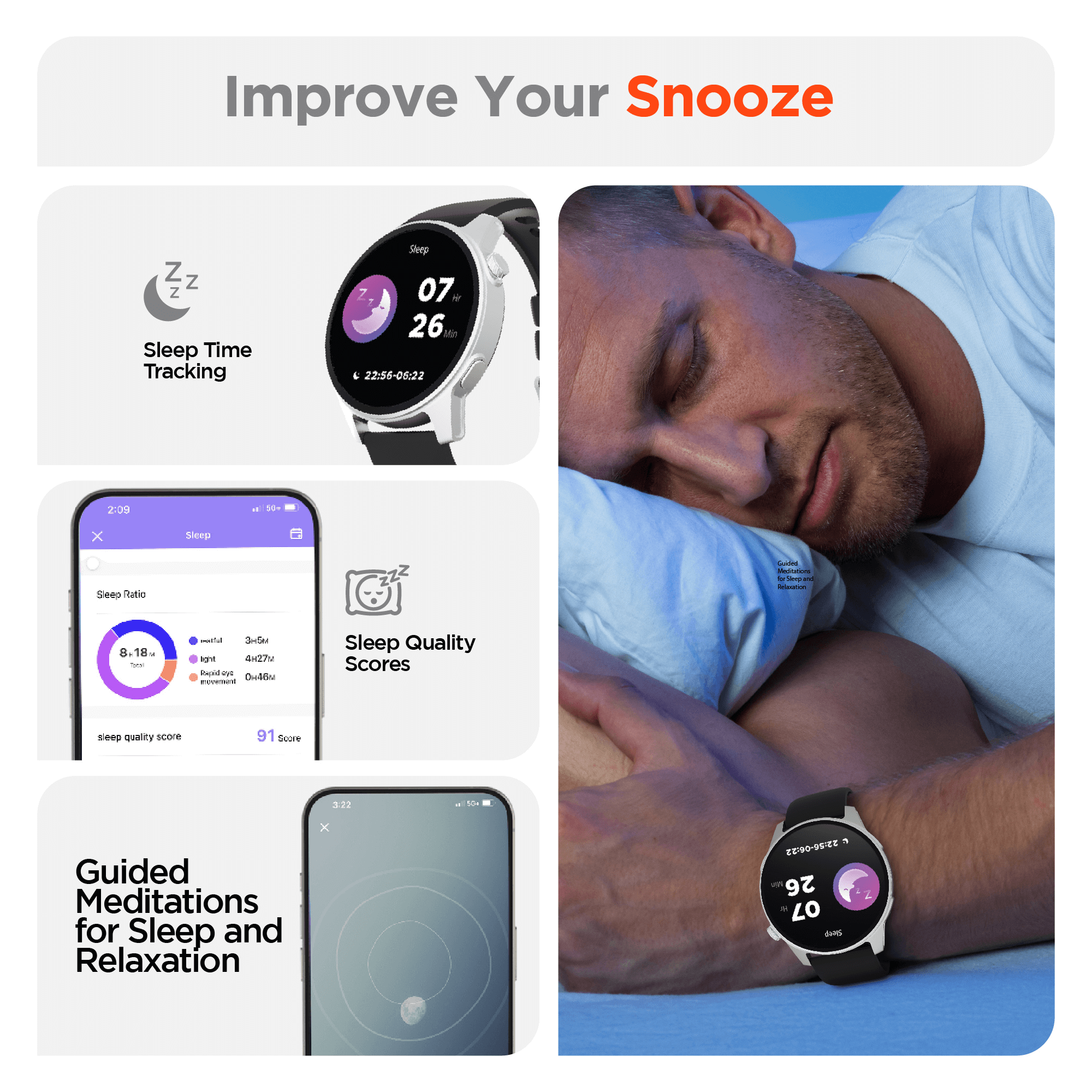 HyperGear SmartWatch Fitness Tracker Heart Rate Sleep Monitor Activity