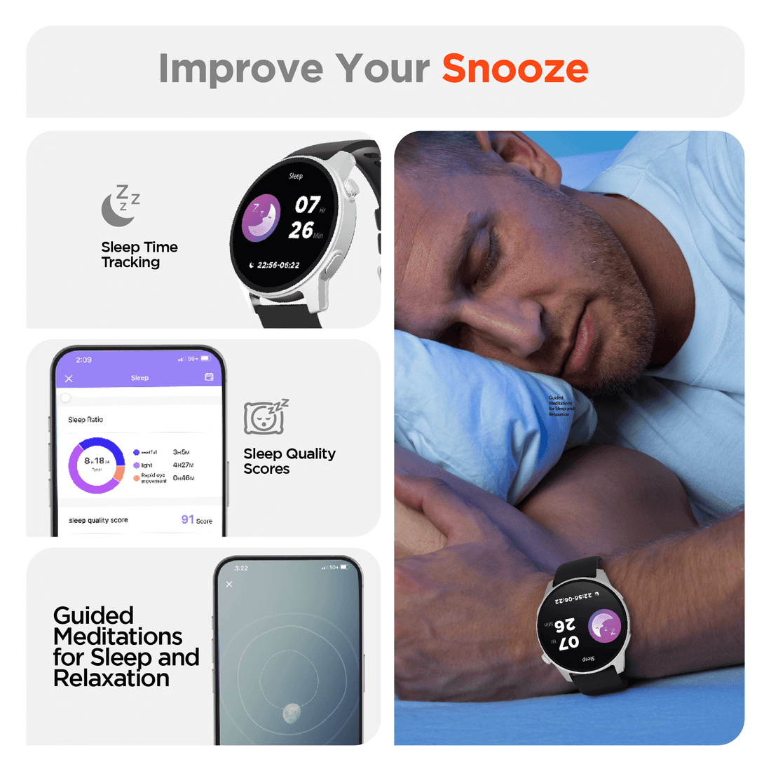HyperGear SmartWatch Fitness Tracker Heart Rate Sleep Monitor Activity