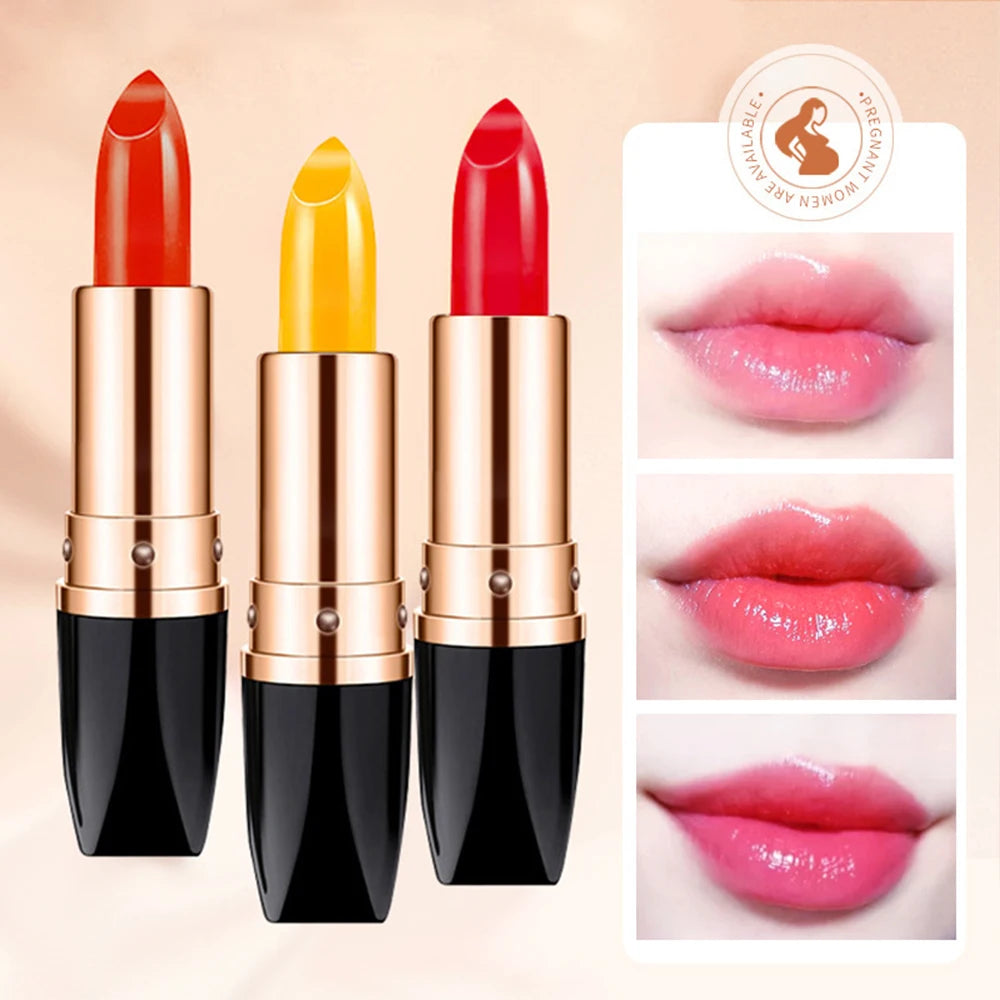 3 Piece Temperature Color Changing Lipstick Waterproof Moisturizing Lip Care