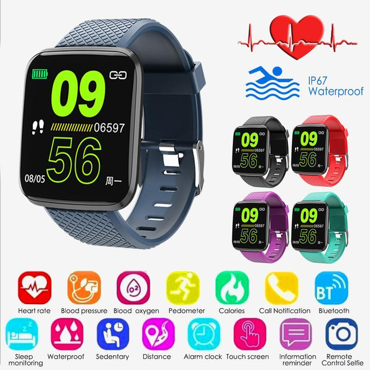 Sport Smart Watch Blood Pressure Heart Rate IP67 Fitness Tracker