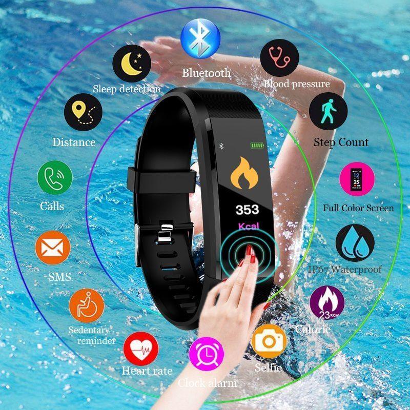 Smart Watch Heart Rate Blood Pressure Fitness Tracker Sport Watch