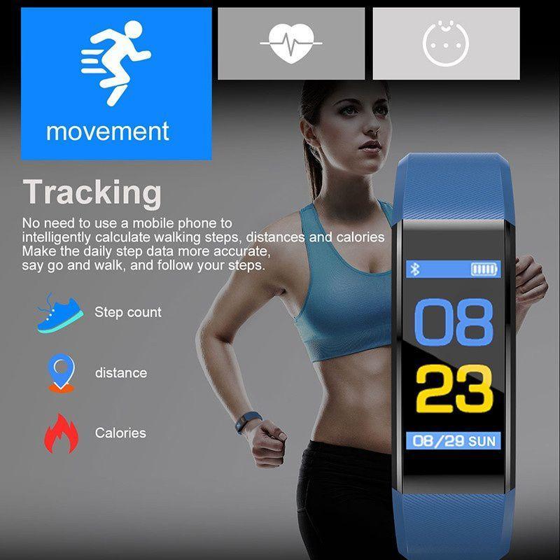 Smart Watch Heart Rate Blood Pressure Fitness Tracker Sport Watch