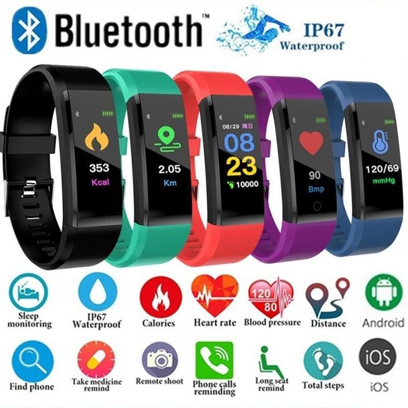 Smart Watch Heart Rate Blood Pressure Fitness Tracker Sport Watch