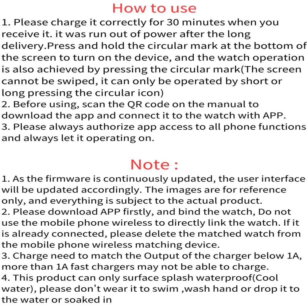 Smart Watch Men Women Message Fitness Heart Rate Monitor Bracelet