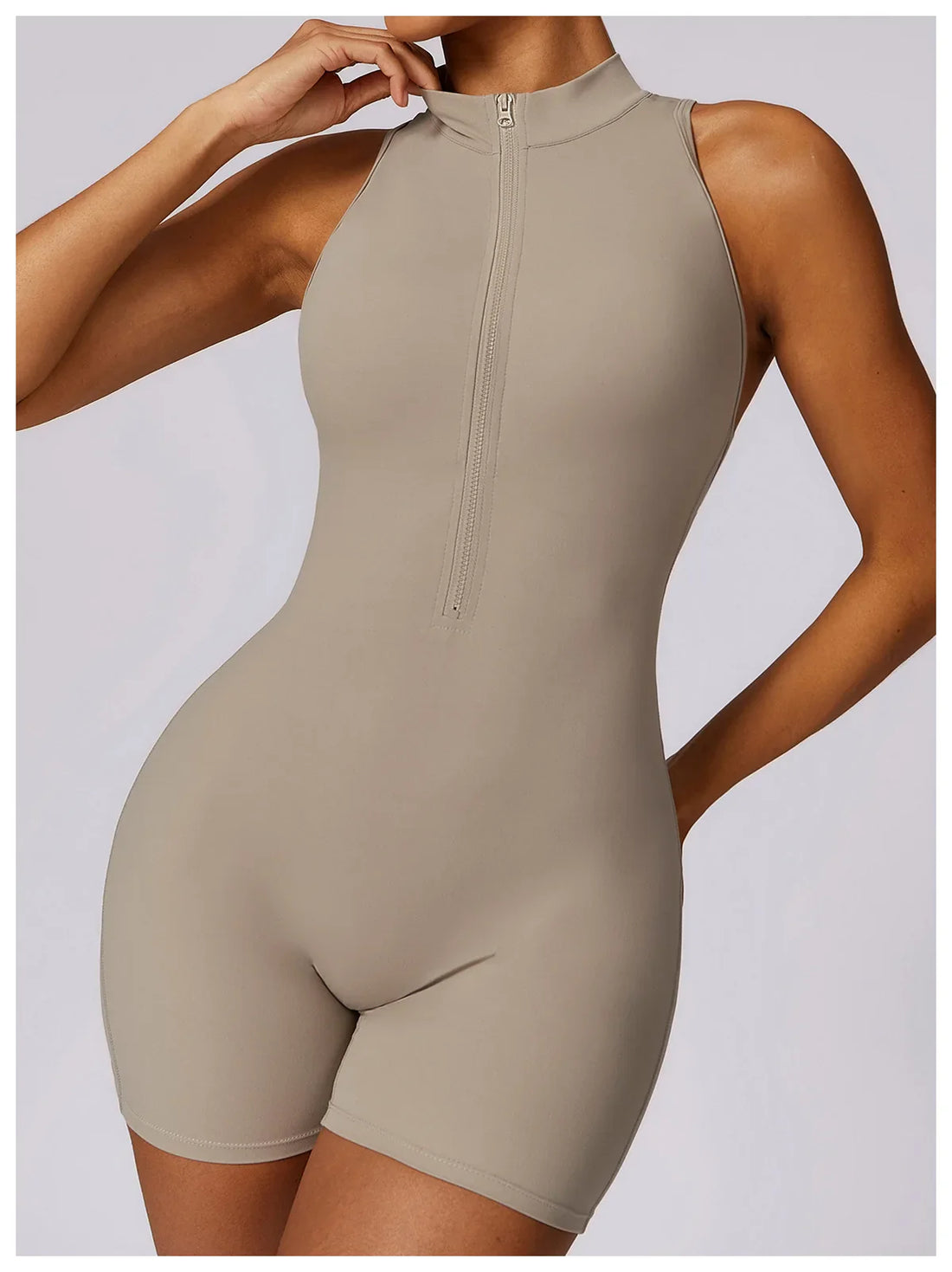 Women Sleeveless Jumpsuit Slim Fit Activewear Workout Yoga Outfit