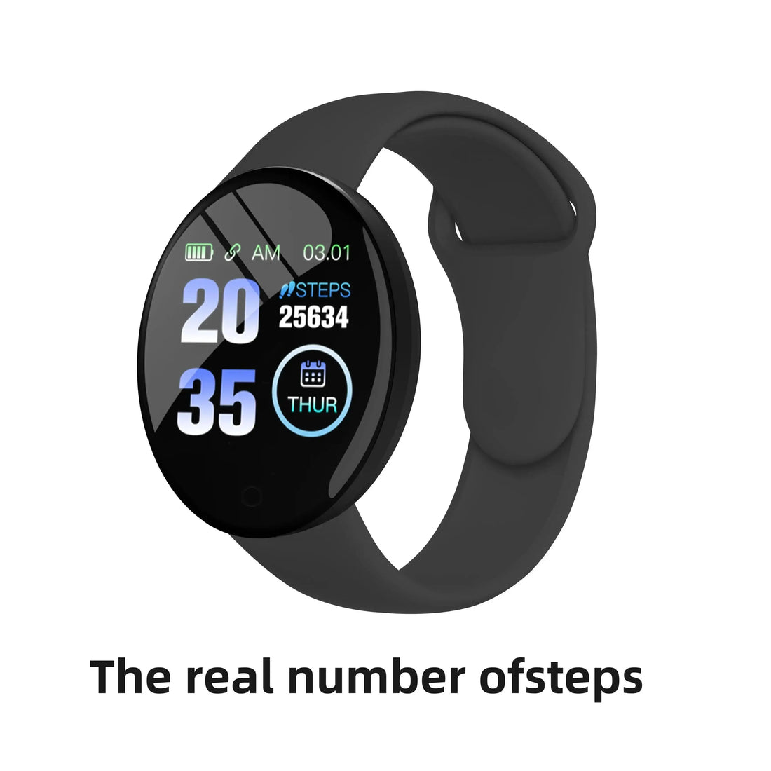 B41 Real Step Count Smart Watch Fitness Tracker Men Women