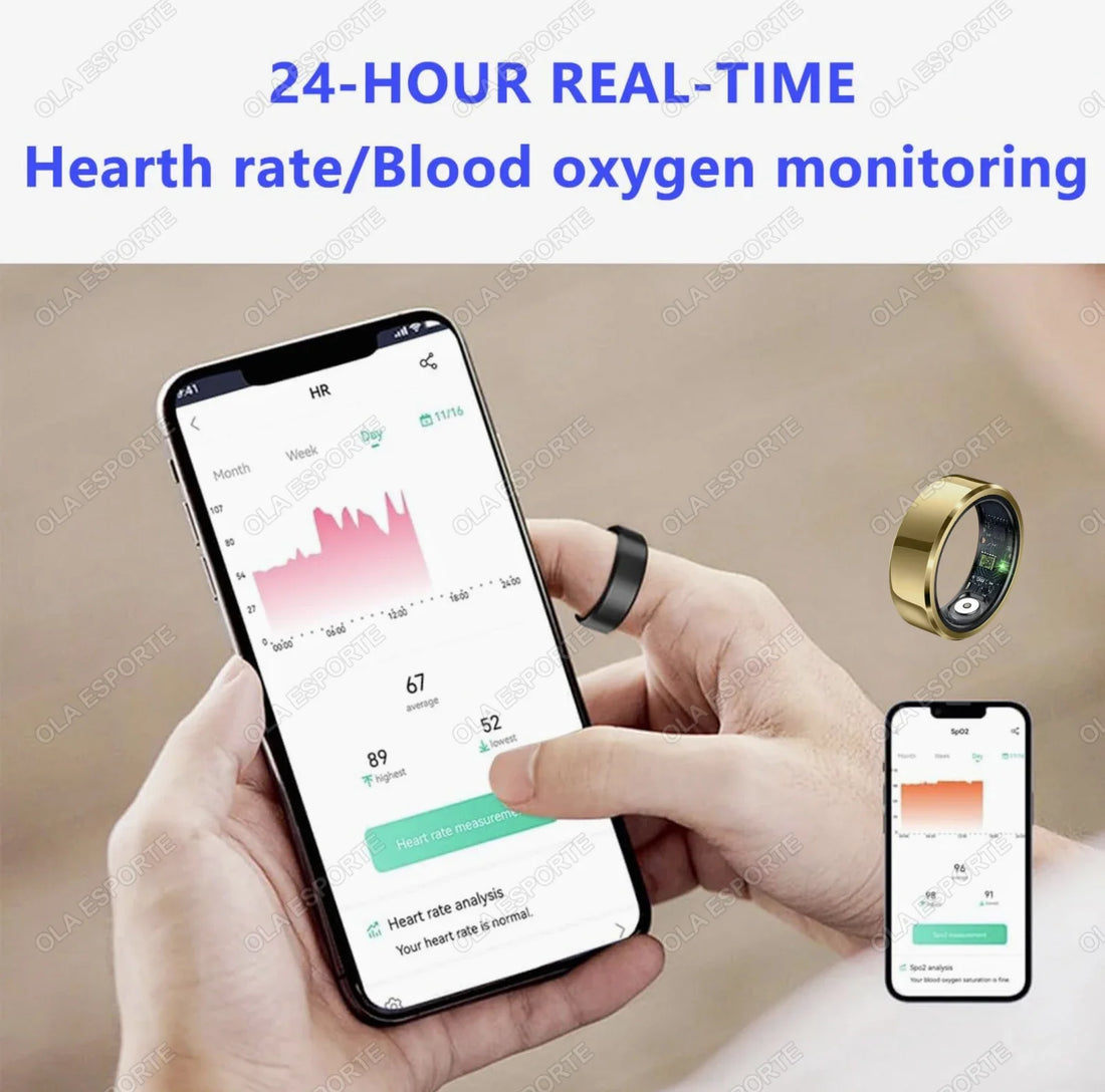 2026 Smart Ring Health Monitor Heart Rate Sleep Blood Pressure