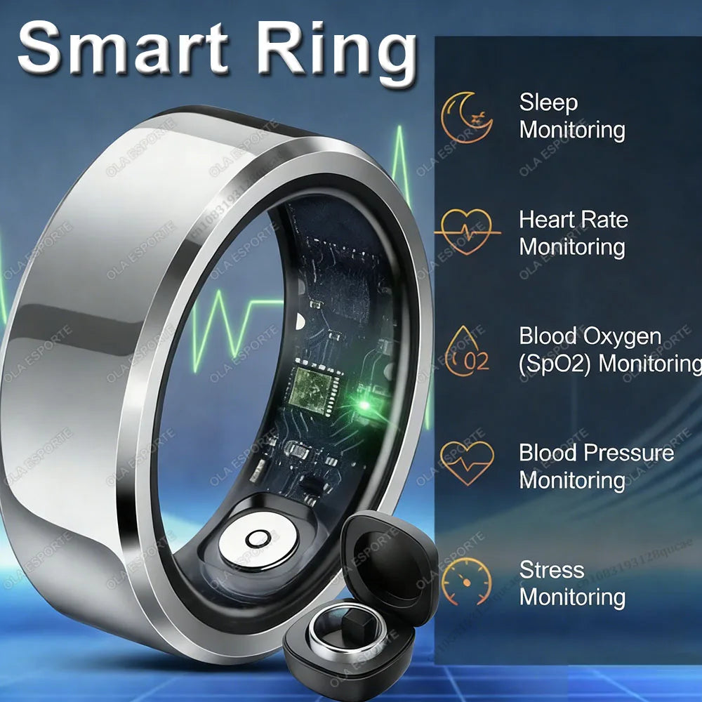 2026 Smart Ring Health Monitor Heart Rate Sleep Blood Pressure