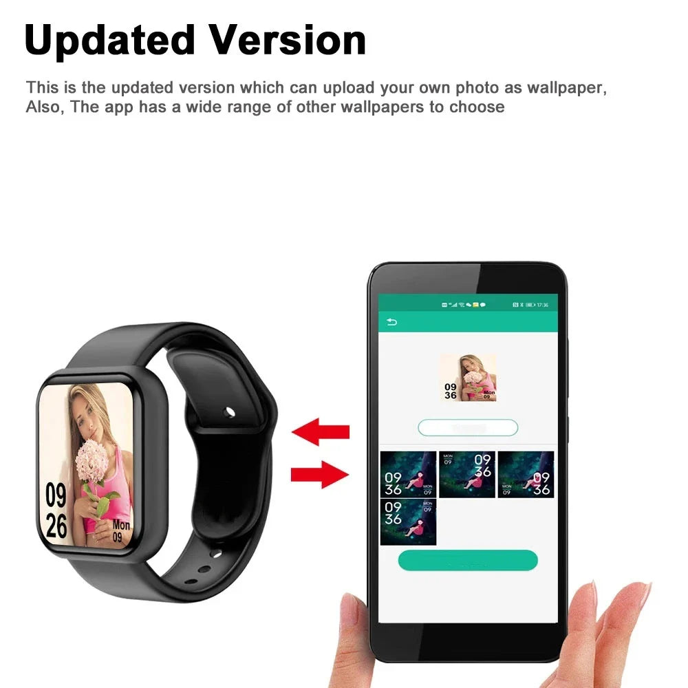 Smart Watch Men Women Message Fitness Heart Rate Monitor Bracelet