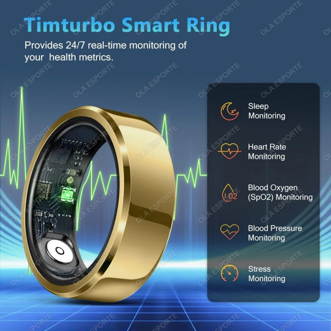 2026 Smart Ring Health Monitor Heart Rate Sleep Blood Pressure