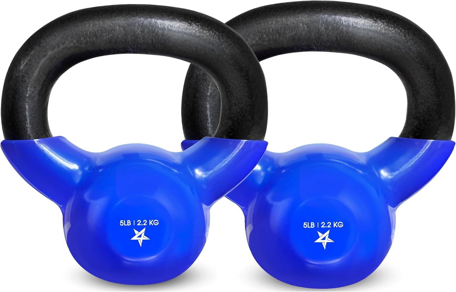 Vinyl Coated Kettlebell Cast Iron Strength Training Home Gym