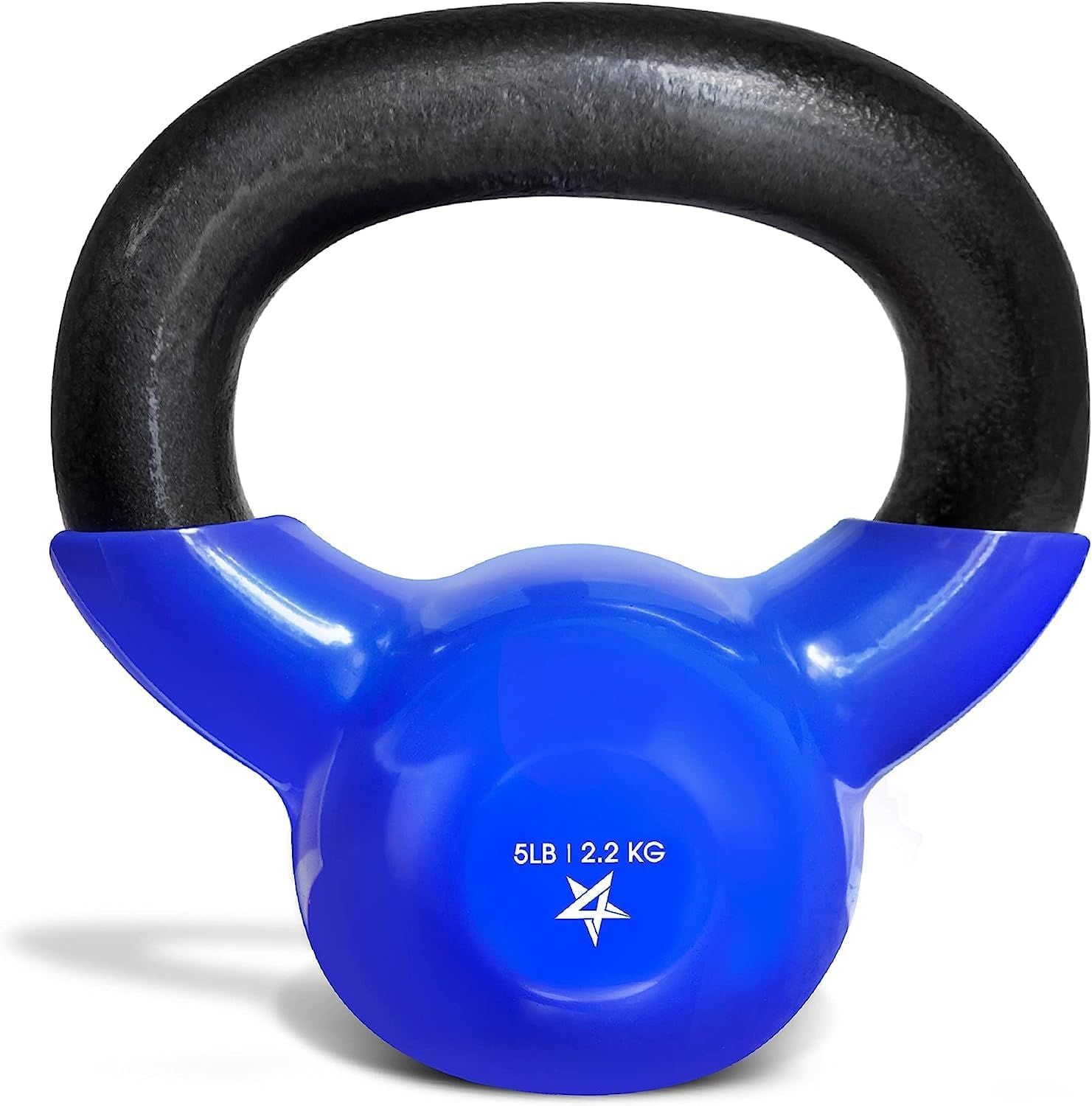 Vinyl Coated Kettlebell Cast Iron Strength Training Home Gym