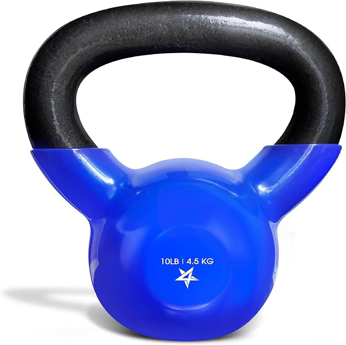 Vinyl Coated Kettlebell Cast Iron Strength Training Home Gym