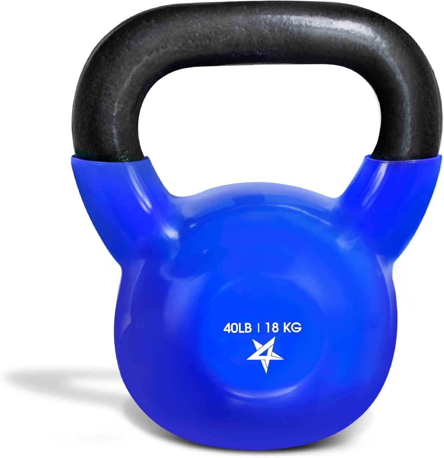 Vinyl Coated Kettlebell Cast Iron Strength Training Home Gym