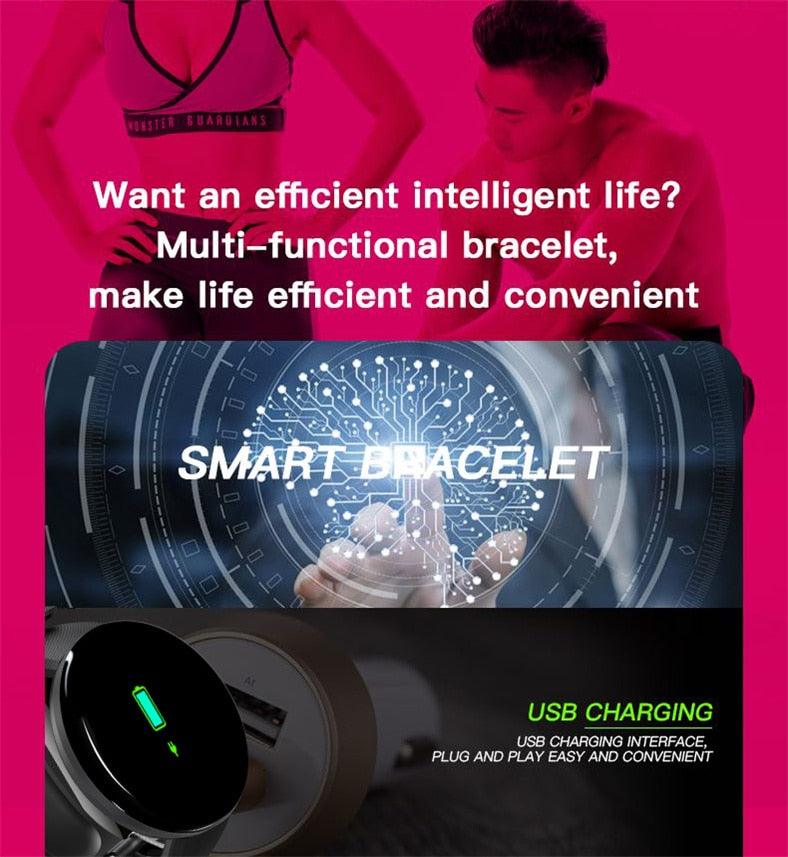 Smart Watch Heart Rate Fitness Tracker Waterproof Touch Screen Wristband