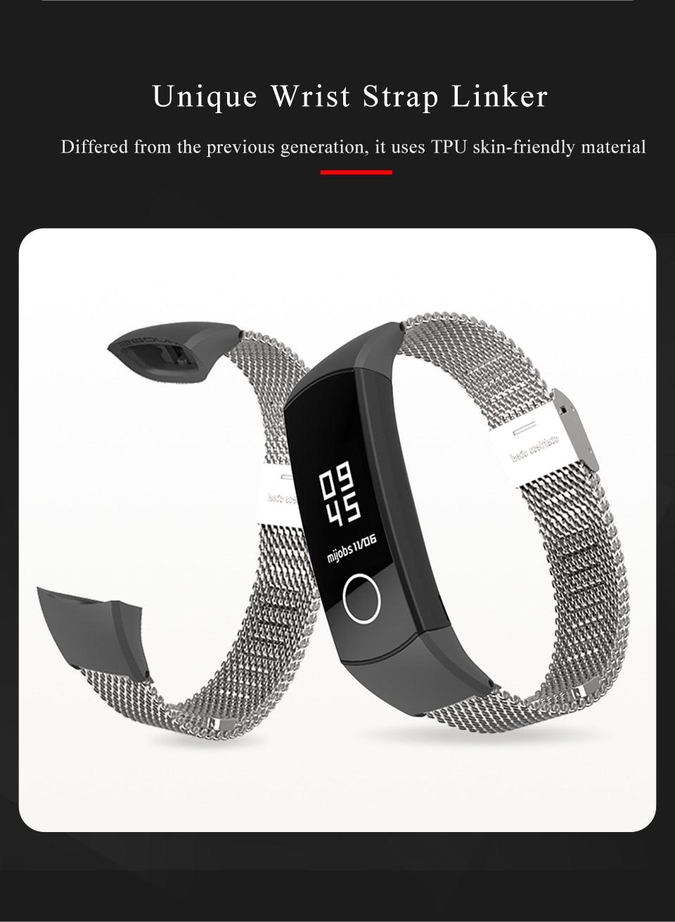Metal Magnetic Smart Watch Wristband Stainless Steel Adjustable Loop Strap